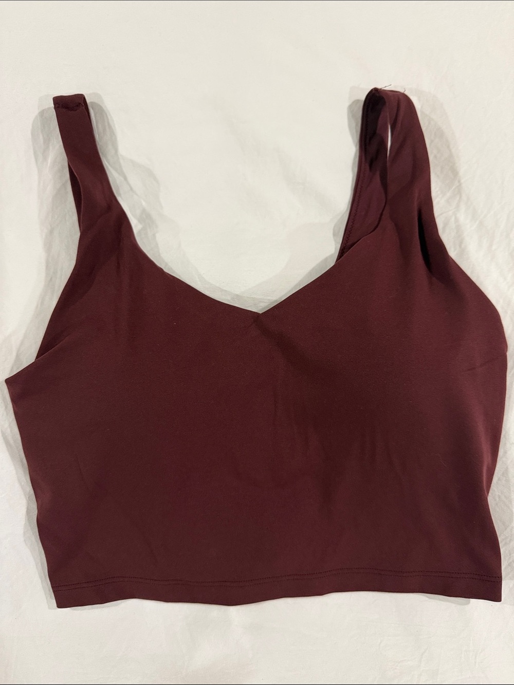 aerie Seamless V-Neck Bralette — Wine